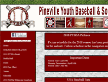 Tablet Screenshot of pinevilleyouthbaseball.org